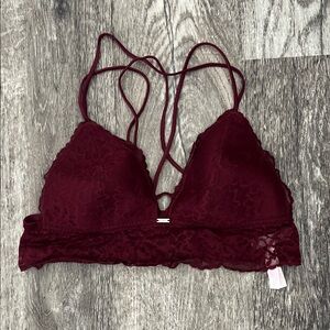 Victoria's Secret Deep Red Lace Bralette
